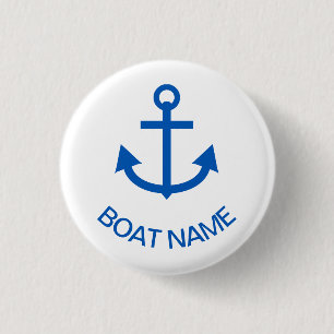 Anchor Blue-Personlig din båt Namn Knapp