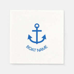 Anchor Blue-Personlig din båt Namn Pappersservett
