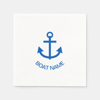 Anchor Blue-Personlig din båt Namn Pappersservett