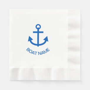 Anchor Blue-Personlig din båt Namn Pappersservett