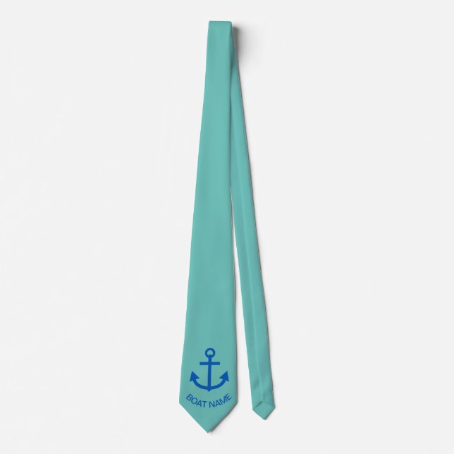 Anchor Blue-Personlig Grönten Boat Namn Mint Slips (Framsida)