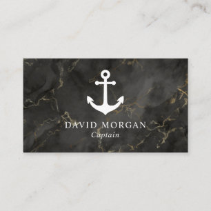 Anchor Boat kapten Marble Visitkort