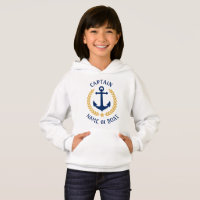 Anchor Boat Namn kapten Guld Laurel Girls White