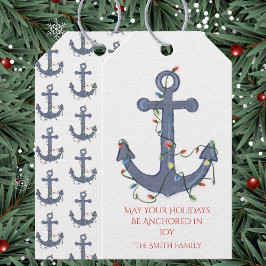 Anchor Christmas Card Presentetikett