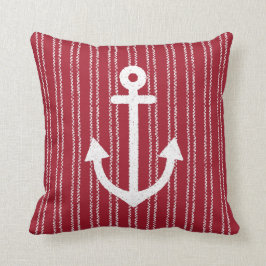 Anchor Coastal Stripe Red Dekorativ kudde