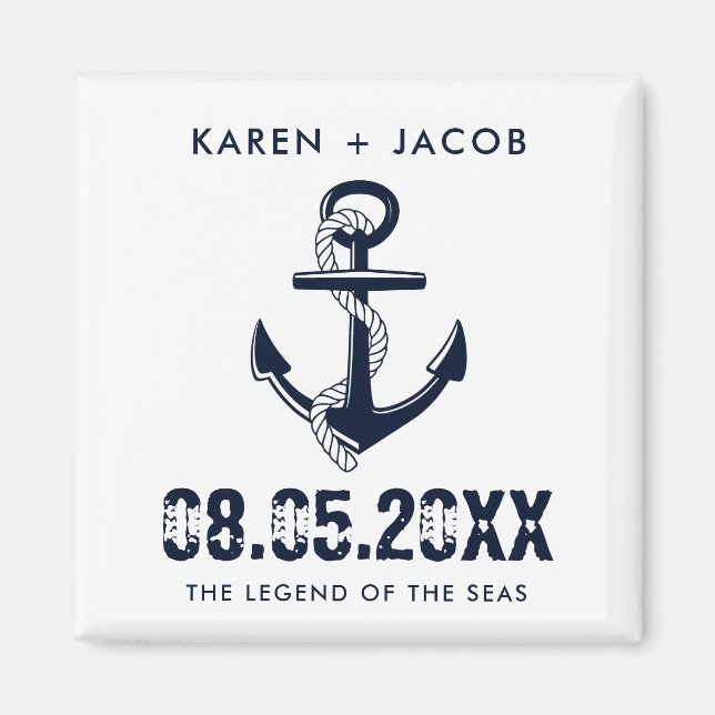Anchor Cruise Frakt Wedding Favor Magnets Magnet (Framsidan)