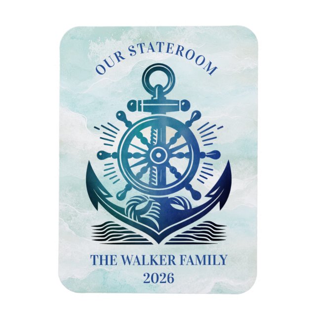 Anchor Cruise Ship Stateroom Magnet (Vertikal)