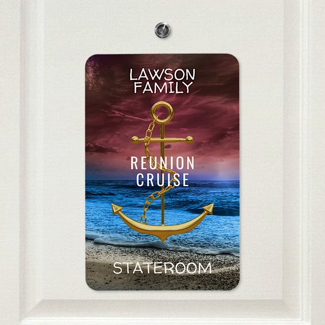 Anchor Cruise Stateroom Cabin Door Marker Reunion Magnet (Skapare uppladdad)