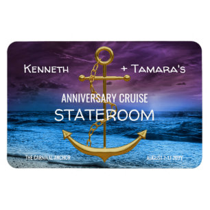 Anchor Cruise Stateroom Door Marker-årsdag Magnet