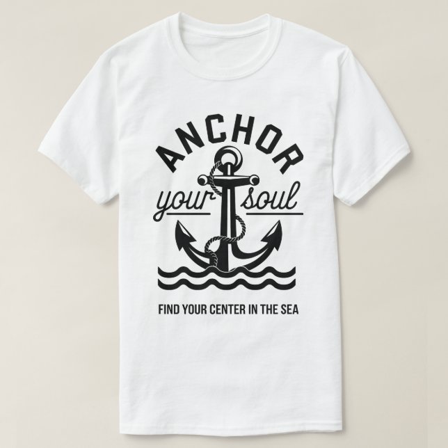 Anchor din sjö- och havsoffertdesign t shirt (Design framsida)