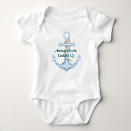 Anchor Down,Cuddles Up Ocean Thned Baby Bodykostym T Shirt