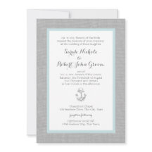 Anchor Grått Burlap Beach Wedding
