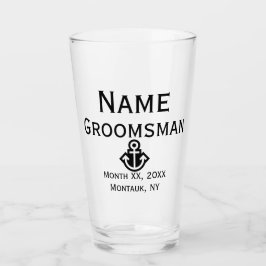 Anchor Groomsman Pint Glass Gift Glaskopp