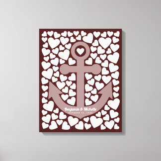 Anchor Guest Bok Canvas - 100 Namnteckning