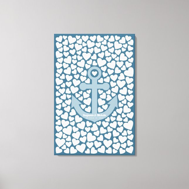 Anchor Guest Bok Canvas - 200 Namnteckning (Framsida)