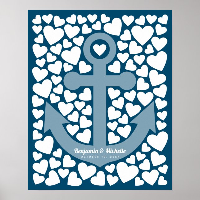 Anchor Guest Bok Poster - 100 Namnteckning (Framsidan)