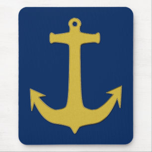 Anchor guld + din bakgrund och dina idéer musmatta