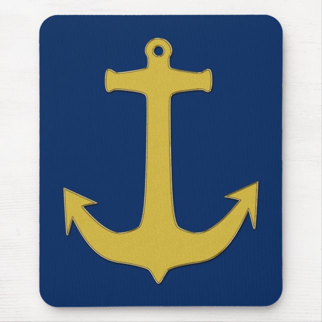 Anchor guld + din bakgrund och dina idéer musmatta (Framsidan)