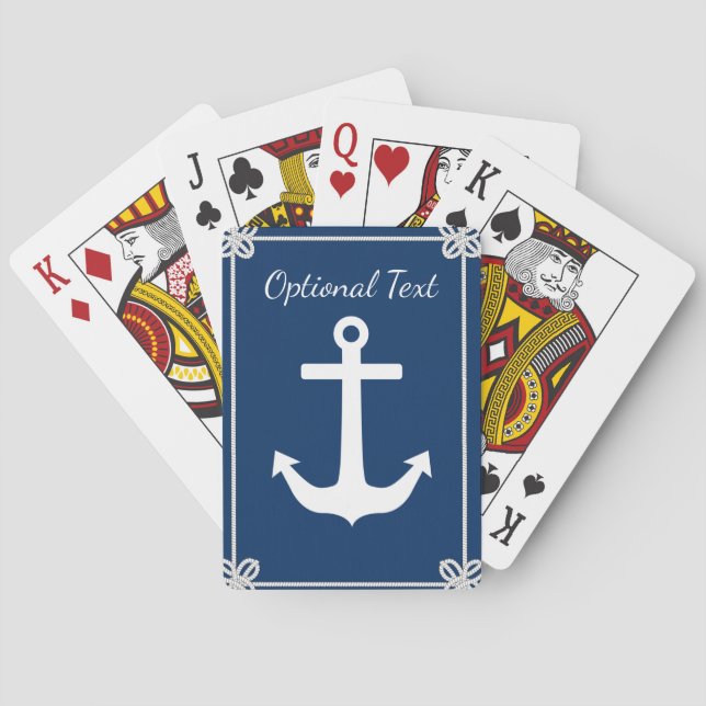 Anchor i Rope Ram Nautical Casinokort (Baksidan)