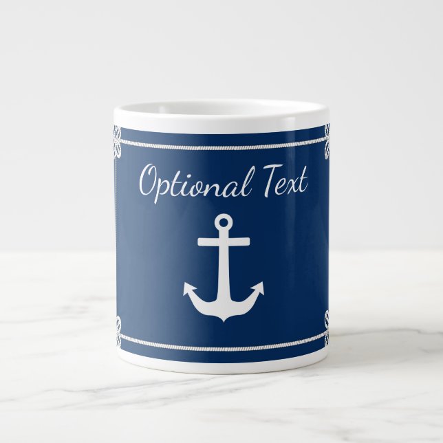 Anchor i Rope Ram Nautical Jumbo Mugg (Framsidan)