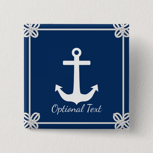 Anchor i Rope Ram Nautical Knapp (Framsida)