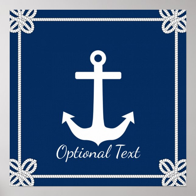 Anchor i Rope Ram Nautical Poster (Framsidan)