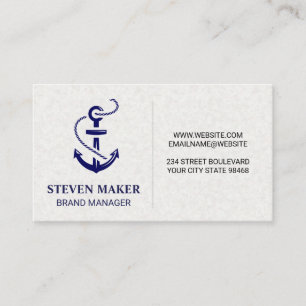 Anchor Icon Papprare Struktur Visitkort