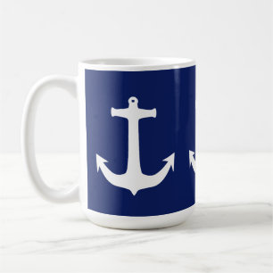 Anchor kapten Sail Sailing Maritime Sea Kaffemugg