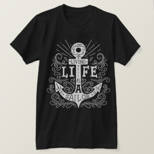 Anchor Life - Nautical Vintage Typography T Shirt