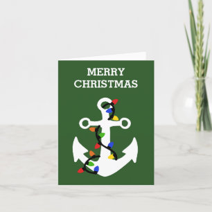 Anchor med Ljus Nautical Helgdag Card jul Tack Kort