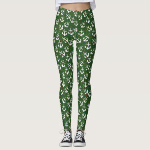Anchor med Ljus Nautisk jul Leggings