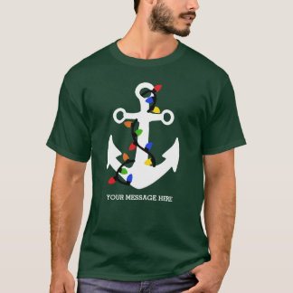 Anchor med Ljus Nautisk jul T Shirt