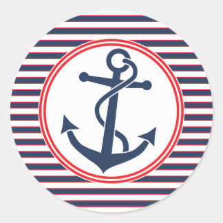 Anchor med Rand Runt Klistermärke