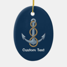 Anchor med Rope Julgransprydnad Keramik