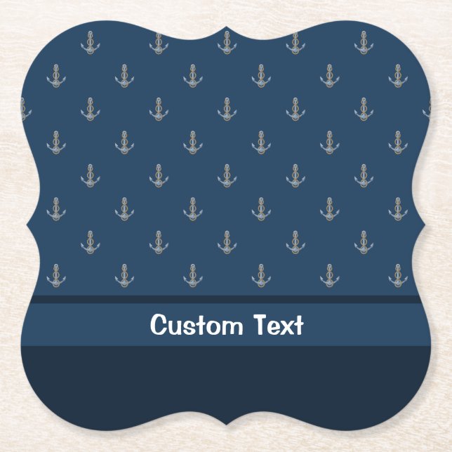 Anchor med Rope Underlägg Papper (Framsida)
