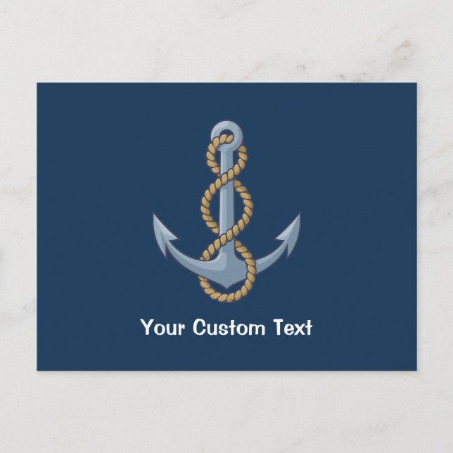 Anchor med Rope Vykort (Framsida)