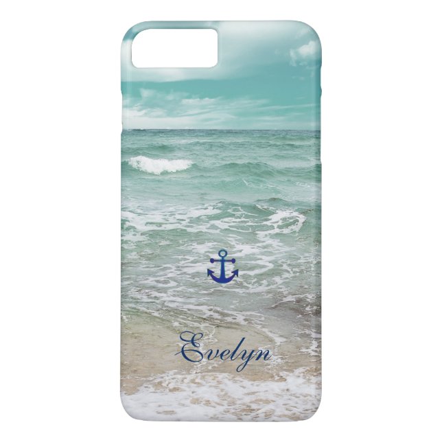 Anchor Monogram för marinskt havsområde Case-Mate iPhone Skal (Baksida)