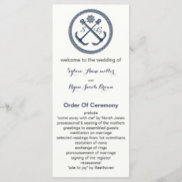 Anchor Monogram, Nautiska bröllopsprogram Program