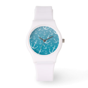 Anchor mönster armbandsur
