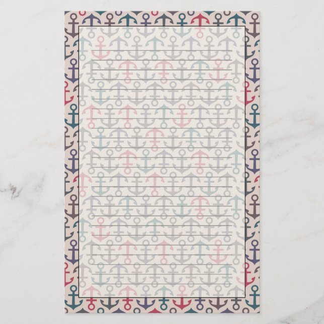 Anchor mönster brevpapper (Framsida)