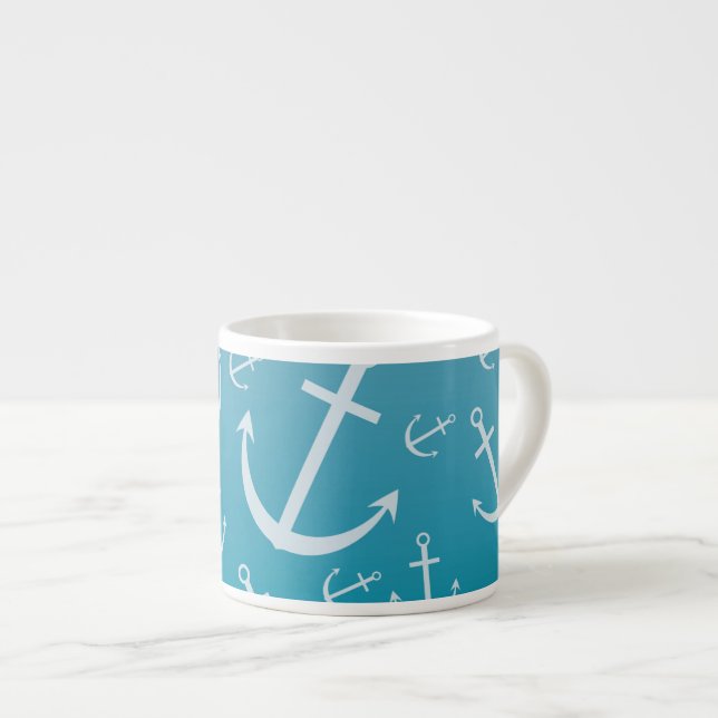 Anchor mönster espressomugg (Framsida höger)