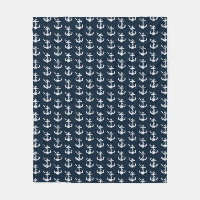 Anchor Mönster Fleece Blanket (Medium) (Framsidan)