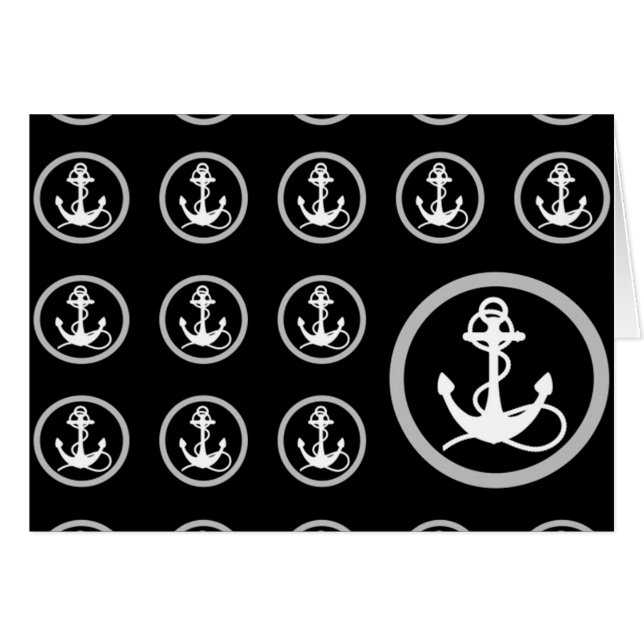Anchor Mönster Hälsningskort (Framsidan Horizontal)