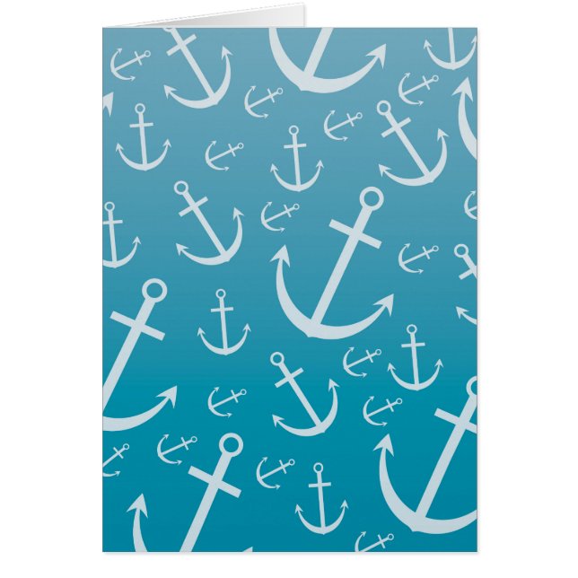 Anchor mönster hälsningskort (Framsidan)