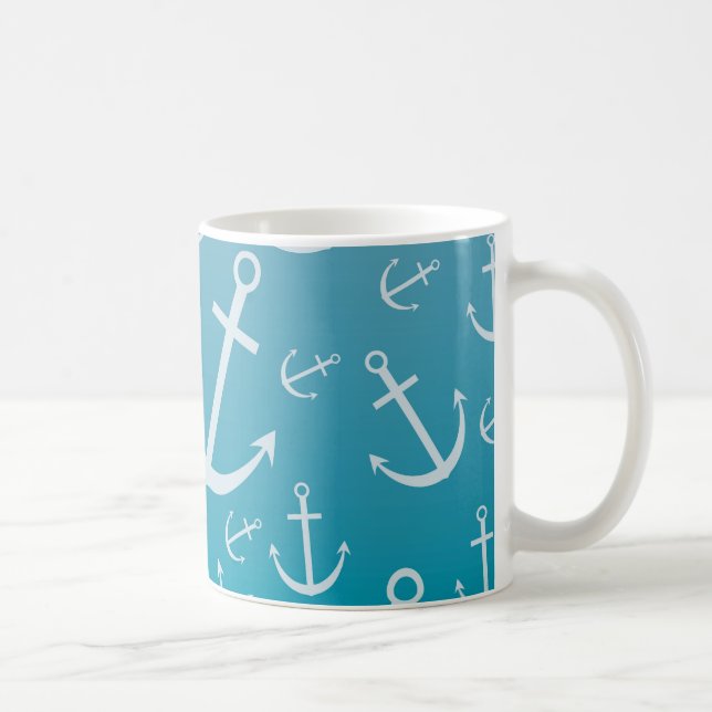 Anchor mönster kaffemugg (Höger)