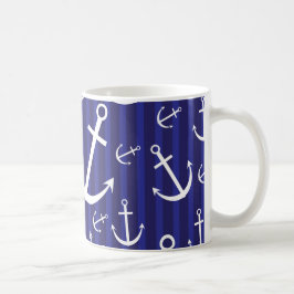 Anchor mönster kaffemugg