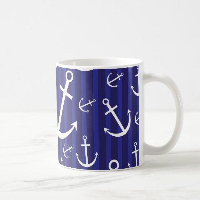 Anchor mönster kaffemugg (Höger)