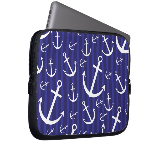 Anchor mönster laptop fodral (Framsidan Höger)