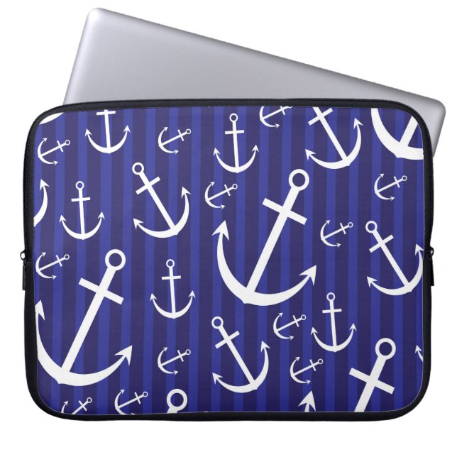 Anchor mönster laptop fodral (Framsidan)