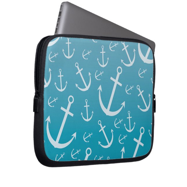 Anchor mönster laptop sleeve (Framsidan Höger)